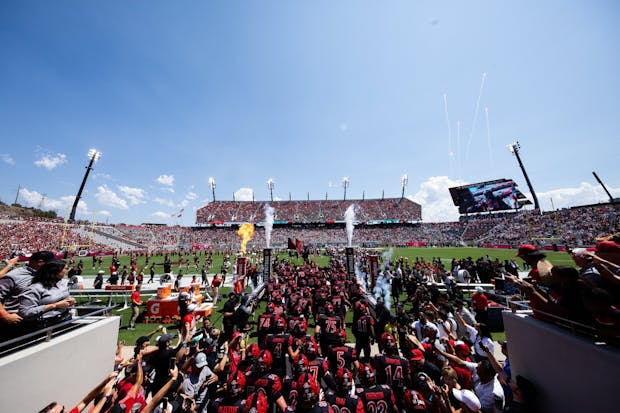 Snapdragon Stadium's first game featuring San Diego State University and the University of Arizona football teams amid a heatwave. (SDSU)