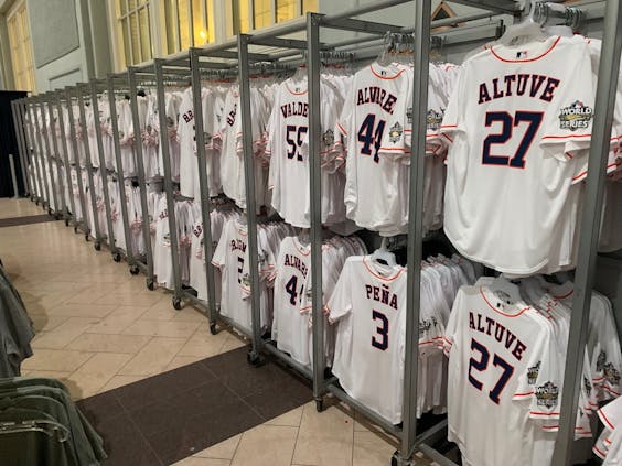 Houston Astros World Series Gear, Astros World Series Locker Room