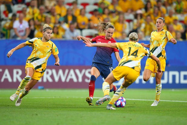 Australia takes on Norway in the 2019 Fifa Women's World Cup Round of 16 (by Craig Mercer/MB Media/Getty Images)