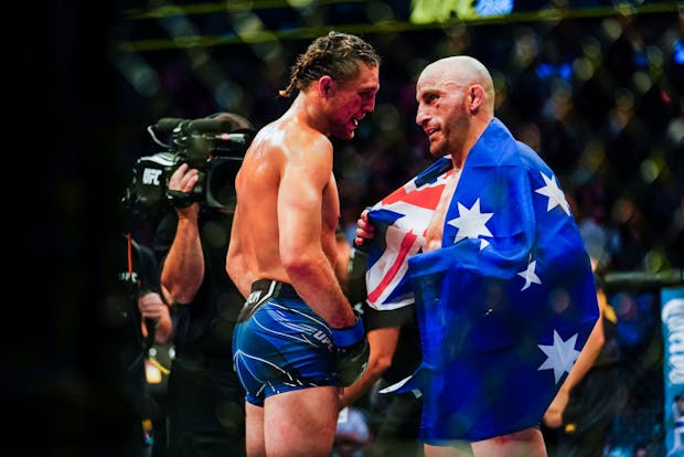 Alexander Volkanovski of Australia is the current UFC Featherweight Champion. (Photo by Alex Bierens de Haan/Getty Images)