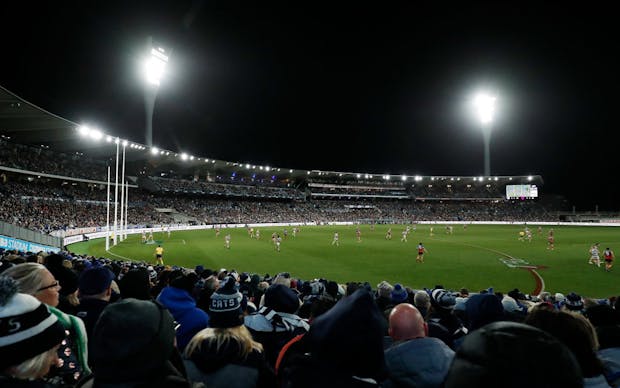 GMHBA Stadium in Geelong, Australia (by Dylan Burns/AFL Photos via Getty Images)