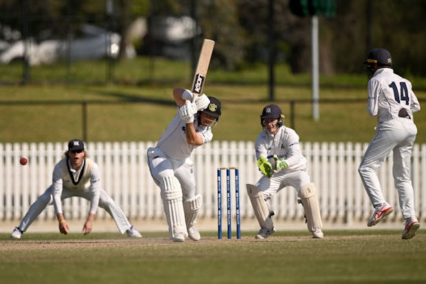 D'Arcy Short of Western Australia bats during the Sheffield Shield match against Victoria on October 20, 2022 (by Morgan Hancock/Getty Images)