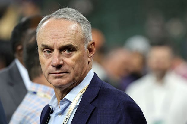 Major League Baseball commissioner Rob Manfred. (Photo by Bob Levey/Getty Images)