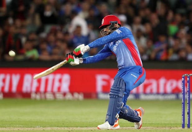 Rashid Khan of Afghanistan during the ICC Men's T20 World Cup match against Australia on November 4, 2022 (by Sarah Reed/Getty Images)