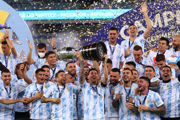 Argentina celebrate winning the 2021 Copa America (Getty Images)
