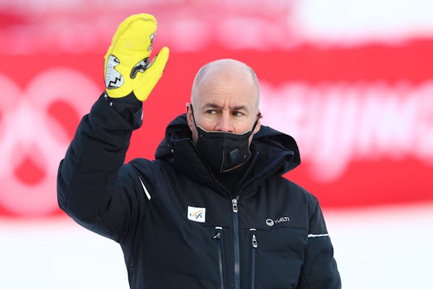 Johan Eliasch, FIS president, attends the Women’s Giant Slalom ceremony at the Beijing 2022 Winter Olympic Games (by Julian Finney/Getty Images)