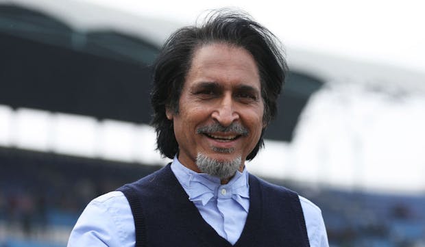 Ramiz Raja is pictured during day two of the Second Test match between Pakistan and England (Photo by Matthew Lewis/Getty Images)
