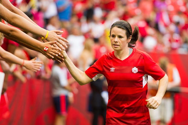 After a stellar playing career, Diana Matheson is developing Canada's first professional women's soccer league. (Getty Images)
