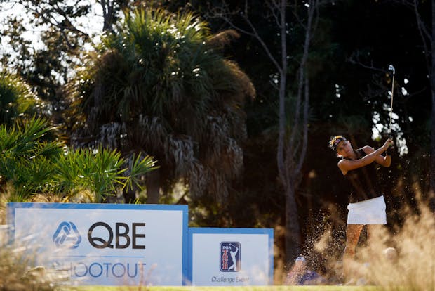 LPGA's Lexi Thompson at the QBE Shootout in 2021. (Getty Images)
