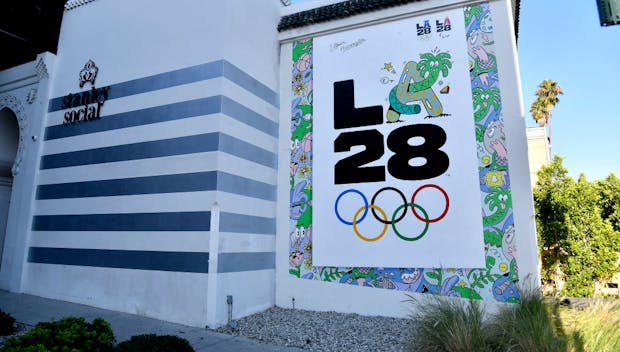 LA28 Olympic mural displayed in Los Angeles on September 01, 2020 in Los Angeles (Photo by