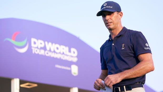Billy Horschel at the DP World Tour Championship at Jumeirah Golf Estates in November 2021 in Dubai. (Quality Sport Images/Getty Images)