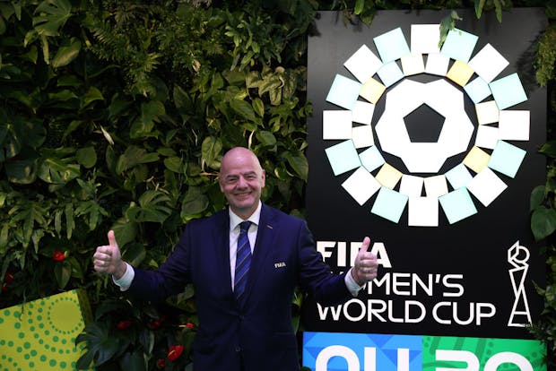 FIFA president Gianni Infantino arrives for 2023 Fifa Women's World Cup draw at Aotea Centre on October 22, 2022 (Photo by Robert Cianflone/Getty Images)