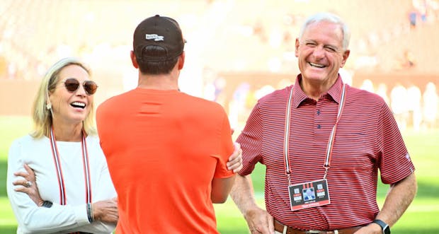Dee and Jimmy Haslam (Photo by Jason Miller/Getty Images)