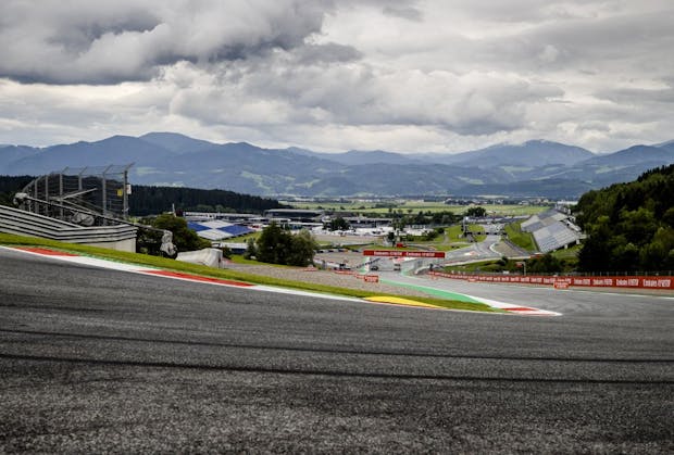 An overview of the Red Bull Ring race track in the run-up to the Austrian Grand Prix (Photo by ANP via Getty Images)