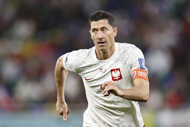 Robert Lewandowski of Poland during the World Cup round of 16 match against France (Photo by ANP via Getty Images)