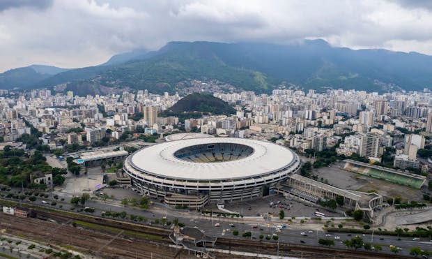 An aerial view of the Maracana Stadium on January 24, 2023 in Rio de Janeiro, Brazil. (Photo by Buda Mendes/Getty Images)