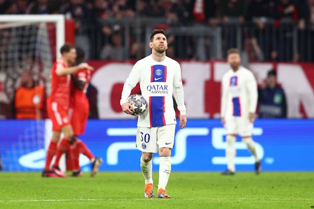 Action from the second-leg Uefa Champions League match between Bayern Munich and Paris Saint-Germain. (Photo by Chris Brunskill/Fantasista/Getty Images)