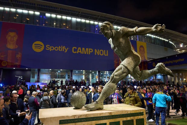 Spotify Camp Nou ahead of the LaLiga match between FC Barcelona and Real Madrid on March 19, 2023 (by Angel Martinez/Getty Images)