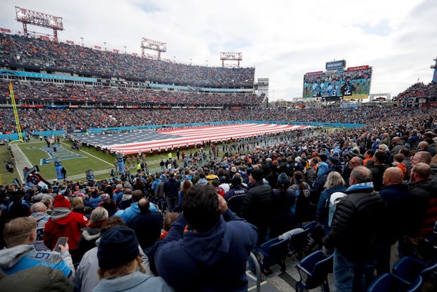 Fans cheer before a game between the Tennessee Titans and the Denver Broncos at Nissan Stadium in 2022 (Getty Images)