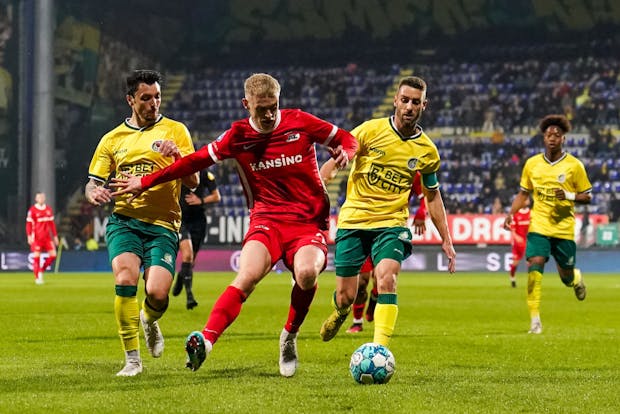 Fortuna Sittard and AZ clash in the Eredivisie (Photo by Joris Verwijst/BSR Agency/Getty Images)
