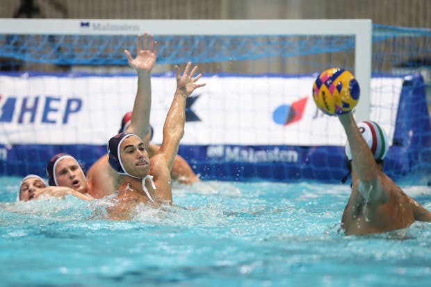 USA take on Italy in a Men's Water Polo World Cup match on March 14 (Matija Habljak/Pixsell/MB Media/Getty Images)