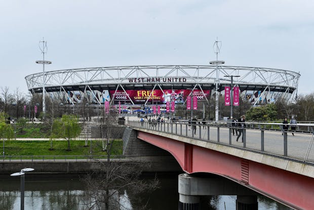 London Stadium ahead of the Premier League match between West Ham United and Newcastle United on April 5, 2023 (by Vince Mignott/MB Media/Getty Images)