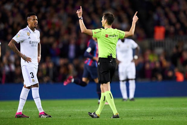 VAR rules out a goal in LaLiga match between FC Barcelona and Real Madrid (by Angel Martinez/Getty Images)