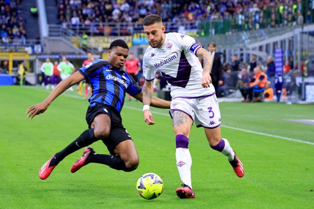 FC Internazionale takes on ACF Fiorentina in a Serie A match on April 1, 2023 (by Giuseppe Cottini/Getty Images)