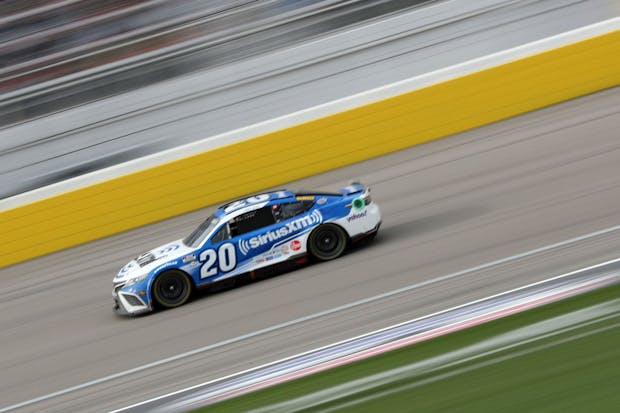 Christopher Bell, driver of the #20 SiriusXM Toyota, drives during the NASCAR Cup Series Pennzoil 400 at Las Vegas Motor Speedway on March 05, 2023 (Getty Images)