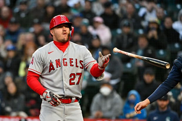 Mike Trout during the 2023 MLB season (Getty Images)