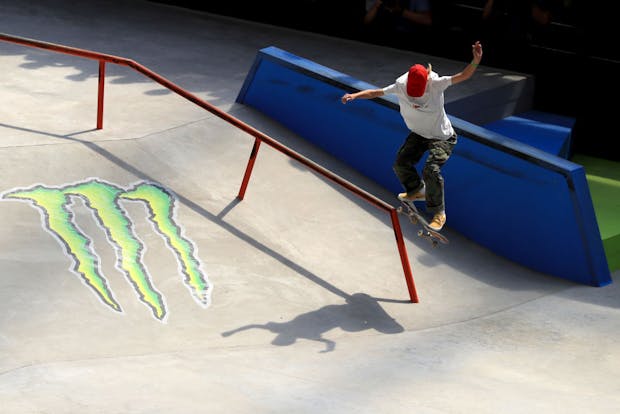 Aori Nishimura competes in the Women's Skateboard Street during X Games Minneapolis 2019 at U.S. Bank Stadium (by Sean M. Haffey/Getty Images)