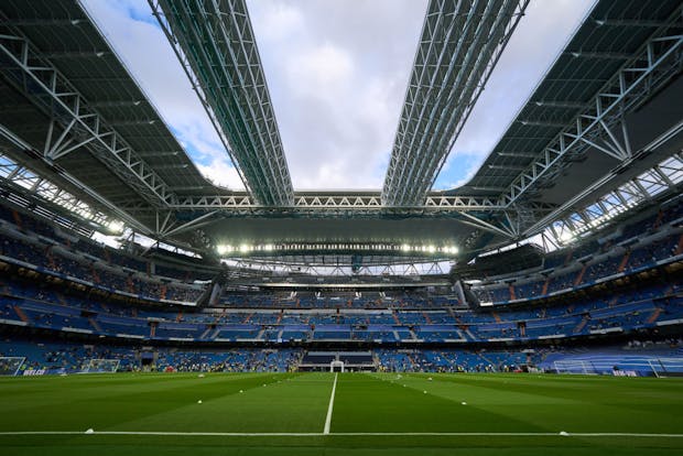 Estadio Santiago Bernabeu prior to the LaLiga match between Real Madrid and Getafe on May 13, 2023 (by Angel Martinez/Getty Images)