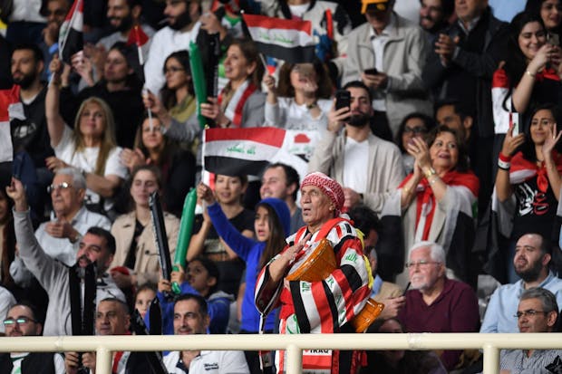 Fans of Iraq during the 2019 AFC Asian Cup round of 16 match between Qatar and Iraq (Etsuo Hara/Getty Images)