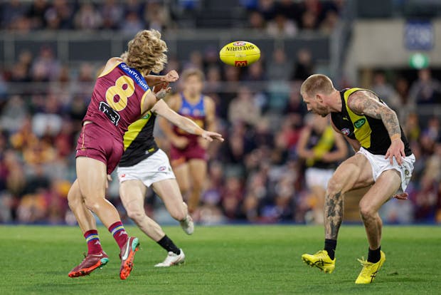 The AFL Round 16 match between the Brisbane Lions and the Richmond Tigers on June 29, 2023 (by Russell Freeman/AFL Photos via Getty Images)