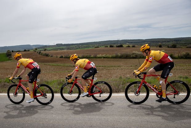 Uno-X Pro Cycling Team riders during Stage 7 of the Tour of Turkey (Photo by Robertus Pudyanto/Getty Images)