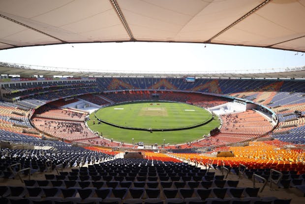 Narendra Modi Stadium in Ahmedabad, India (by Robert Cianflone/Getty Images)
