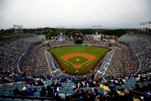 Dodger Stadium in Los Angeles, California (by Ronald Martinez/Getty Images)