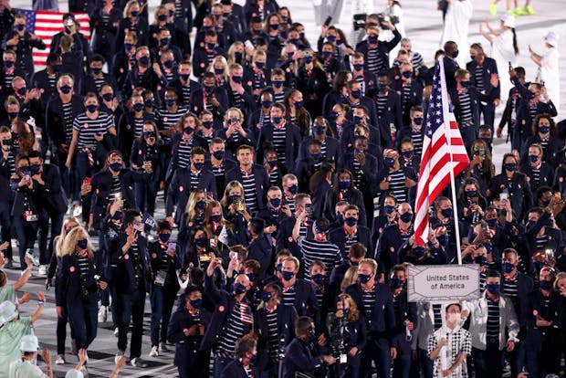 Team USA enter the Tokyo 2020 Opening Ceremony. (Photo by Patrick Smith/Getty Images)