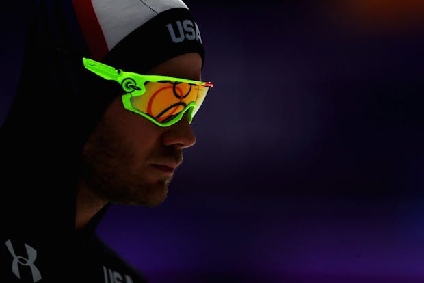 Joey Mantia of USA wearing Oakley glasses at the PyeongChang 2018 Winter Olympic Games in Gangneung, South Korea. (Dean Mouhtaropoulos/Getty Images)