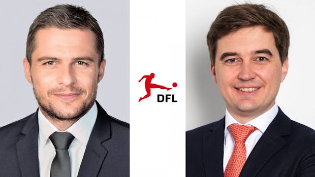 The DFL's new co-CEOs Marc Lenz (l) and Steffen Merkel (r)