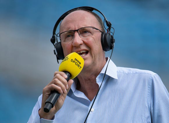 TMS commentator Jonathan Agnew during the Third Test Match between England and New Zealand in 2022. (Photo by Visionhaus/Getty Images)