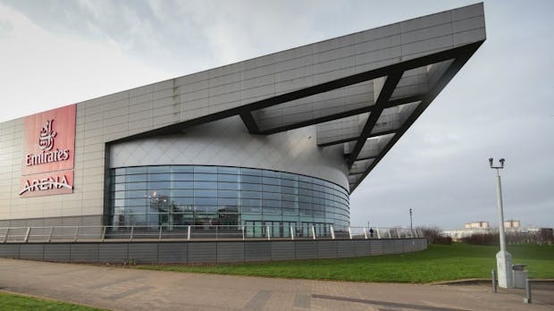 An outside view of the Emirates Arena on March 3, 2019 (Photo by Herbert Kratky/SEPA.Media /Getty Images)