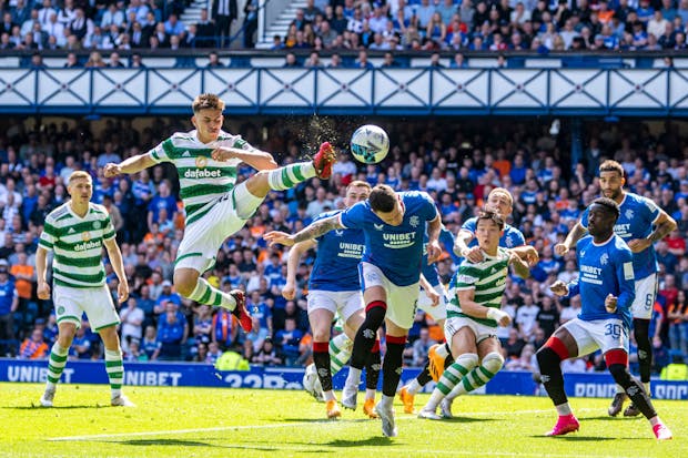 Alexandro Bernabei of Celtic and Ryan Jack of Rangers during the Premiership match on May 13, 2023 (Richard Callis /Eurasia Sport Images/Getty Images)