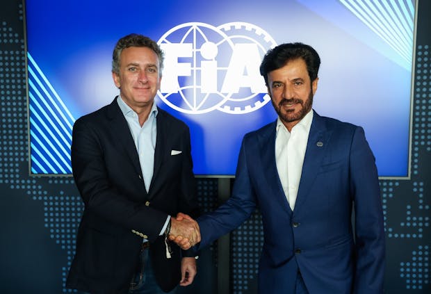 Alejandro Agag, founder and CEO of Extreme E (L), and Mohammed Ben Sulayem, president of the FIA (R) (Image: Extreme E)