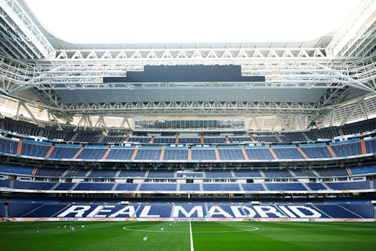 MADRID, SPAIN - SEPTEMBER 27: General view of the Santiago Bernabeu Stadium prior to the LaLiga EA Sports match between Real Madrid CF and UD Las Palmas at Estadio Santiago Bernabeu on September 27, 2023 in Madrid,