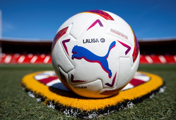 The current LaLiga official match ball supplied by Puma. (David S. Bustamante/Soccrates/Getty Images)