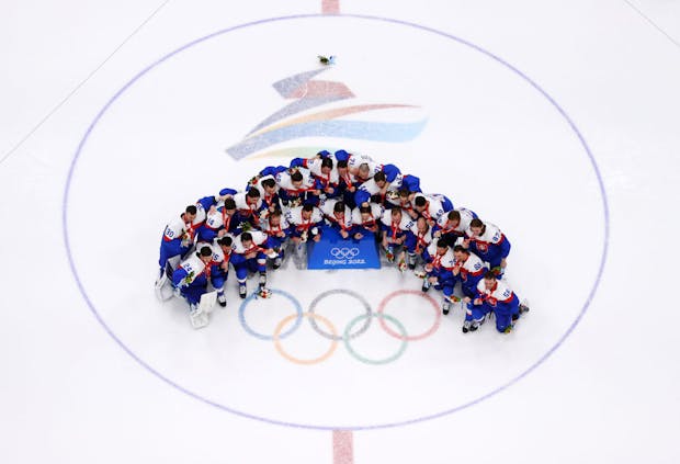 BEIJING, CHINA - FEBRUARY 19: 2022 Men's Ice Hockey Bronze Medal. (Photo by David Ramos/Getty Images)