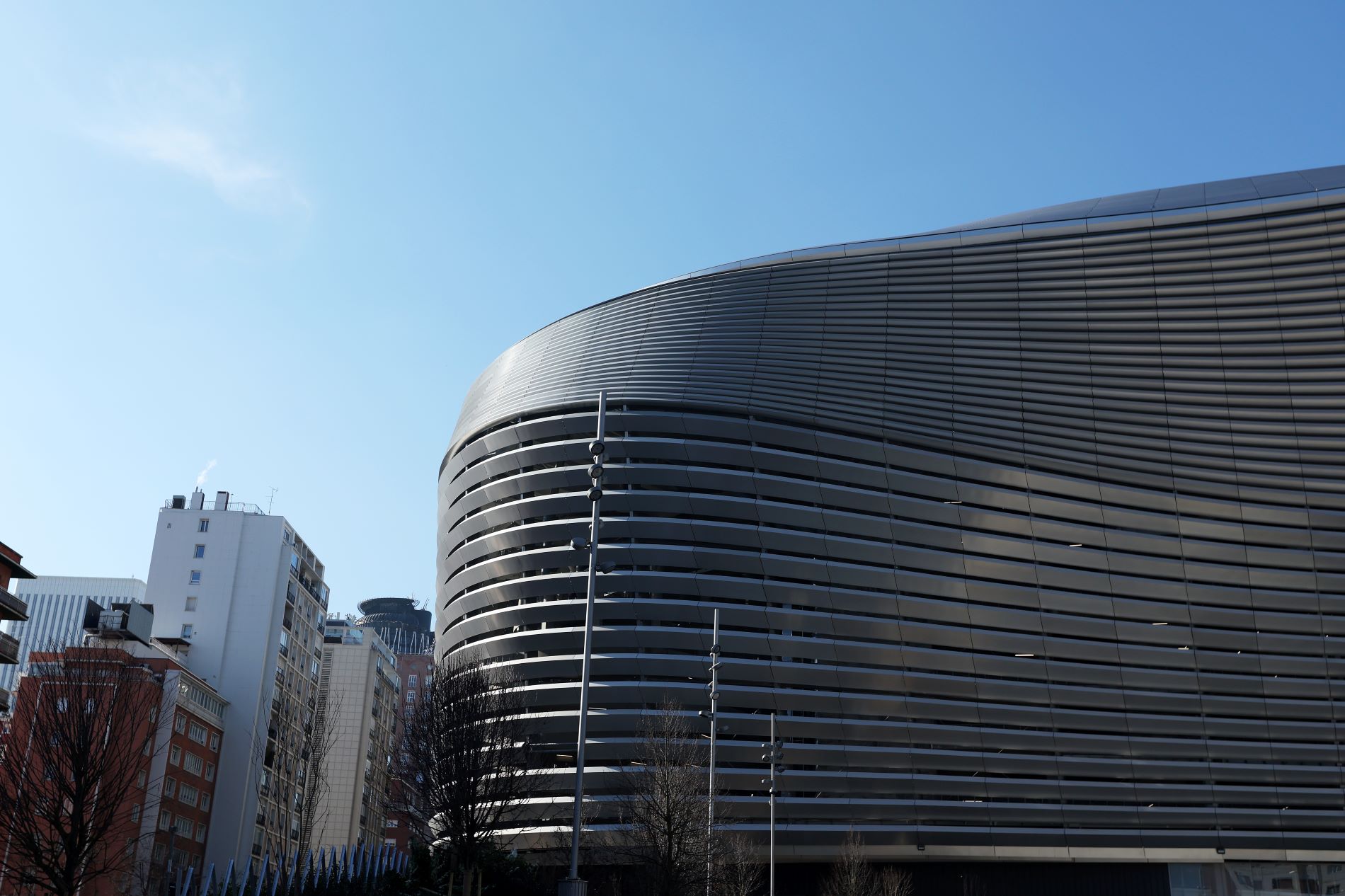 MADRID, SPAIN - JANUARY 21: General view outside the stadium during the LaLiga EA Sports match between Real Madrid CF and UD Almeria at Estadio Santiago Bernabeu on January 21, 2024 in Madrid, Spain. (Photo by Florencia Tan Jun/Getty Images)