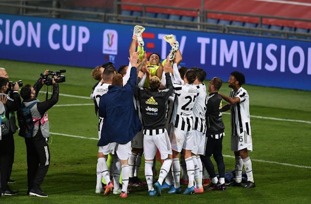 Juventus win 2021 Timvision Cup Final (Photo by Alessandro Sabattini/Getty Images for Lega Serie A)