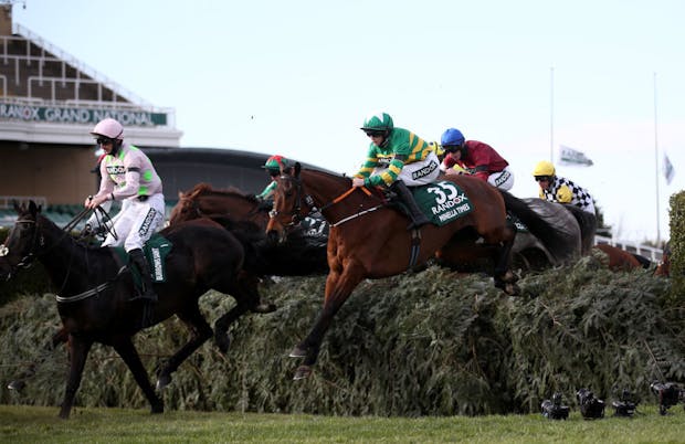 Minella Times ridden by Rachael Blackmore clears a jump during The Randox Grand National (Photo by Tim Goode - Pool/Getty Images)